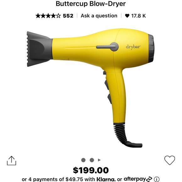DryBar Buttercup Blowdryer and Bounce Diffuser Attachment - Picture 4 of 5